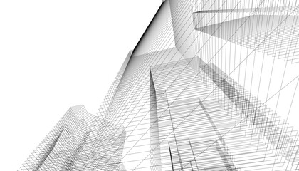 Fototapeta premium architecture building vector 3d illustration