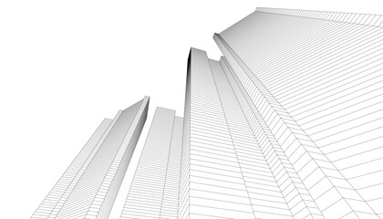 architecture building vector 3d illustration