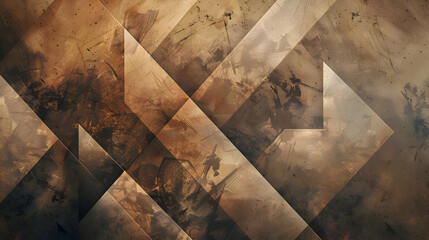 Subtle gradients of brown and beige converge, forming an ethereal symphony of geometric patterns...