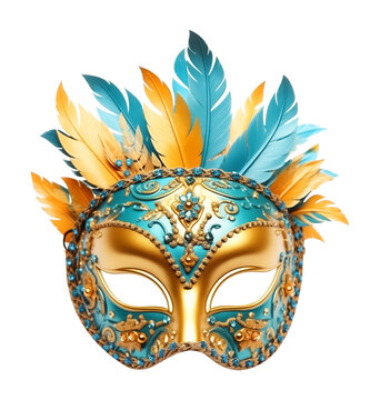 Carnival Eyes Mask Isolated on Transparent Background
