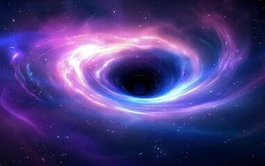 Obraz premium A purple galaxy with a large hole in the middle