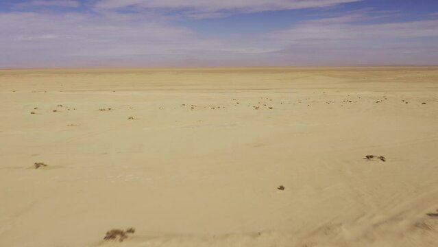 Aerial, Abandoned Movie Set In The Desert, Tunisia