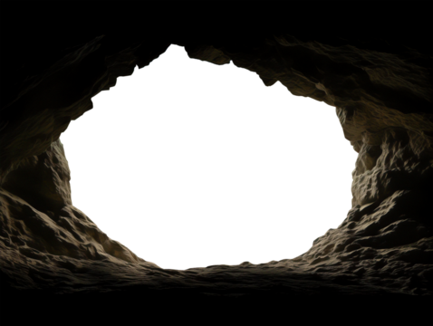 Cave View From Inside Isolated on Transparent Background
