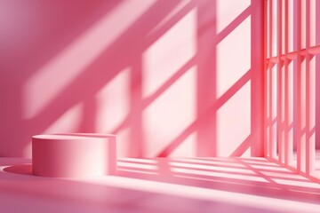 Obraz premium KS 3D render of an empty minimal light purple wall with.