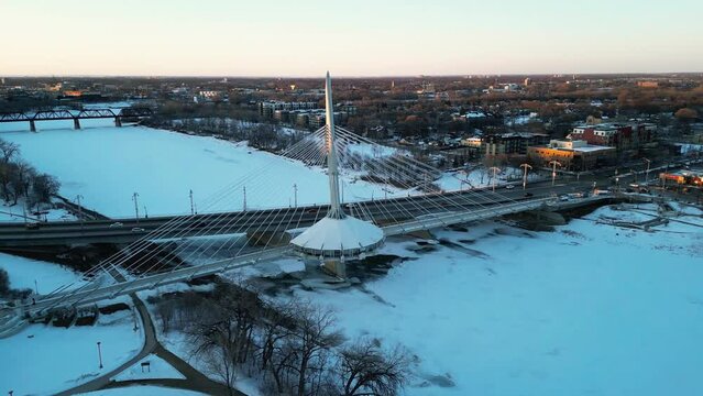 Esplanade Riel Footbridge over the Red River
