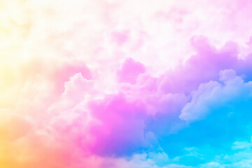 Tranquil Pastel Sky, Dreamy Cloudscape Background.