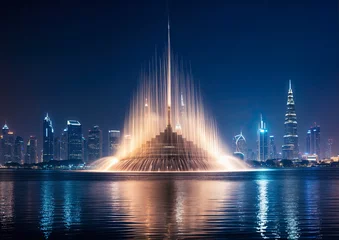 Foto op Plexiglas Dubai Fountain at night in Dubai © Graphic Dude