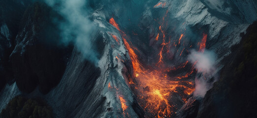 Volcanic eruption - obrazy, fototapety, plakaty
