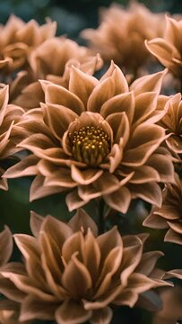 Close-up of brown dahlia flowers