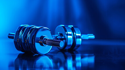 Electric blue background to showcase sports and fitness products with energy.