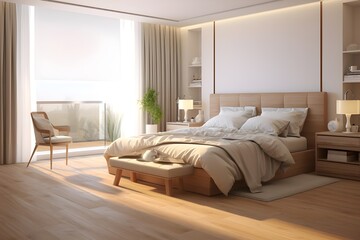 Modern White Bedroom Elegant in Ivory HD Bright