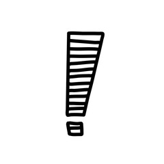 Hand Drawn Sketch Exclamation Mark