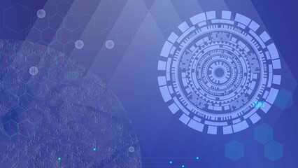 Illustration of a space communication connection network.