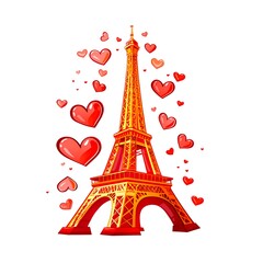 Fototapeta na wymiar Eiffel Tower Transparent PNG clipart