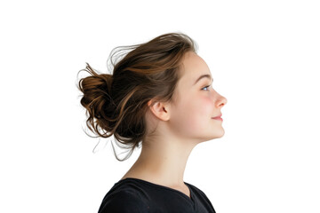 Profile view of girl looking