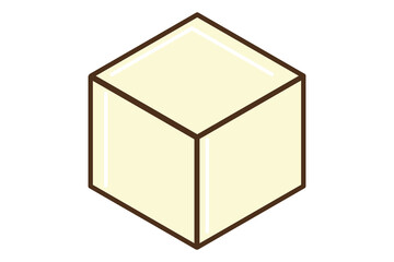 Cube illustration on white background