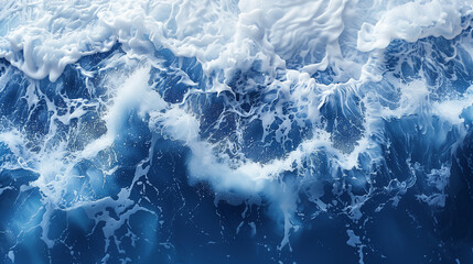 Ocean waves, blue, water, pattern, freshness - obrazy, fototapety, plakaty