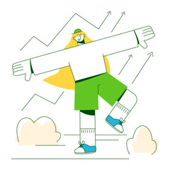 Woman is balancing a demanding schedule