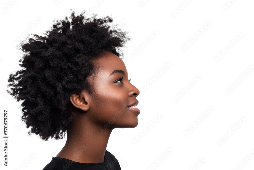 Wall mural profile view of girl looking