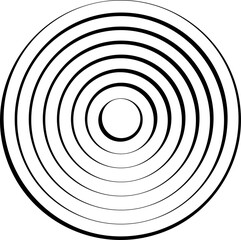 Circle concentric pattern. Geometric vortex ring shape