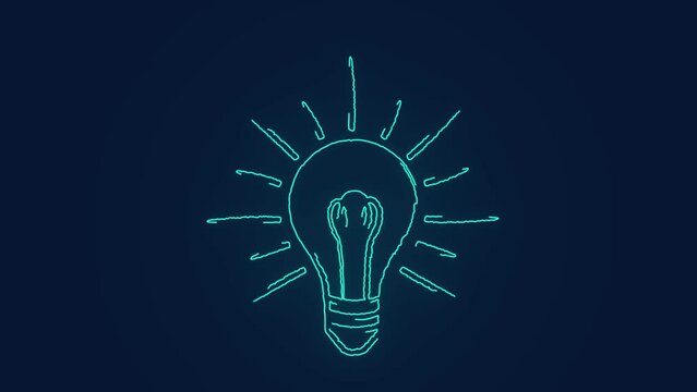 light bulb idea business thinking animation