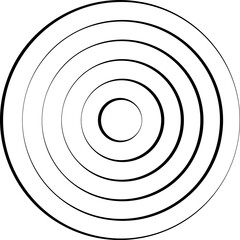 Circle concentric pattern. Geometric vortex ring shape