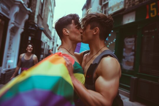The sight of men kissing at the pride festival served as a reminder of the progress made in LGBTQ+ rights