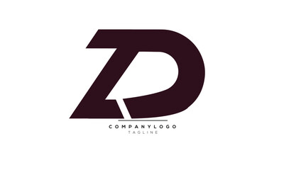 Alphabet letters Initials Monogram logo ZD, ZD INITIAL, ZD letter