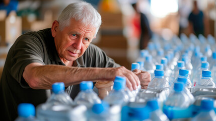 Community Spirit: Senior Volunteer Organizes Water Donations