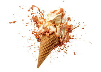 Delicious ice cream cut out - obrazy, fototapety, plakaty