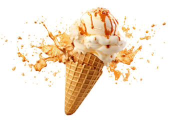 Delicious ice cream cut out