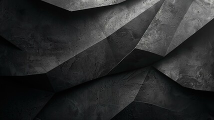 Stark shapes, pure black canvas for a dramatic effect - obrazy, fototapety, plakaty