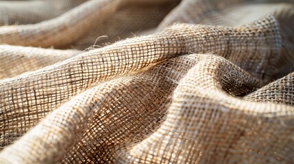The natural weave of linen fabric, presented as a background texture - obrazy, fototapety, plakaty