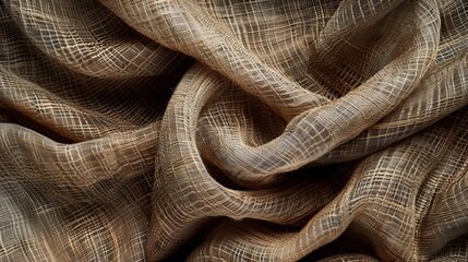 The natural weave of linen fabric, presented as a background texture - obrazy, fototapety, plakaty