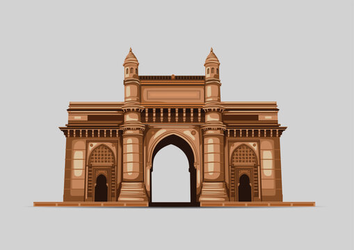 Gate way of India Mumbai. abstract vector illustration.