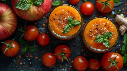 Homemade yellow tomato ketchup with apple and ginger