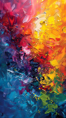 Exuberant Symphony of Colors: A Celebration of Life and Unrestrained Expression