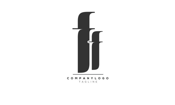 Alphabet letters Initials Monogram logo FF, FF INITIAL, FF letter