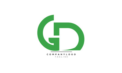 Alphabet letters Initials Monogram logo GD, GD INITIAL, GD letter