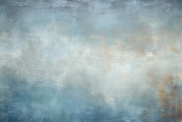 A dirty wall with blue and white paint forms the background, its ethereal dreamscapes, translucent immersion