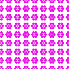 seamless pattern with pink flowers