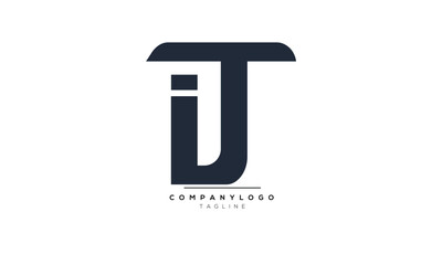 Alphabet letters Initials Monogram logo IJ, IJ INITIAL, IJ letter