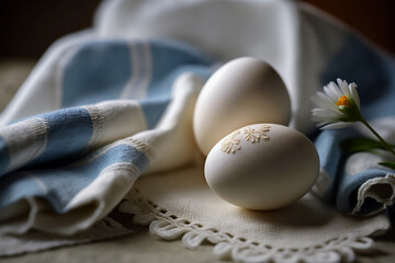 - still life with eggs, generative ai