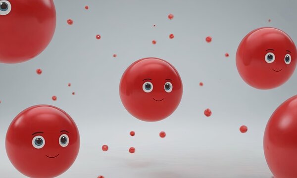 Blood molecule. 3D rendering, concept image.
