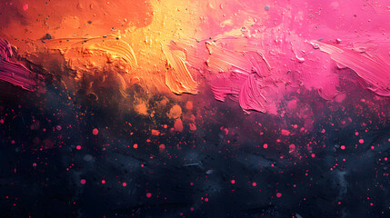 The background of the aged and colorful grunge texture provides a sharp contrast.