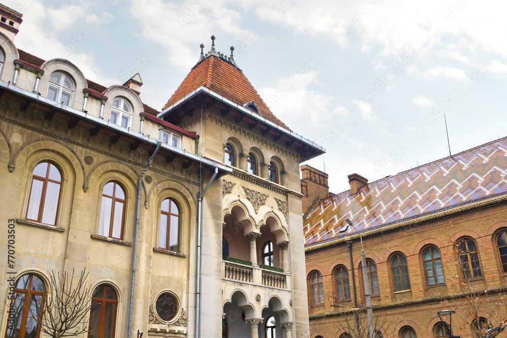 Wall mural popivskyi house near chernivtsi national university in chernivtsi, ukraine