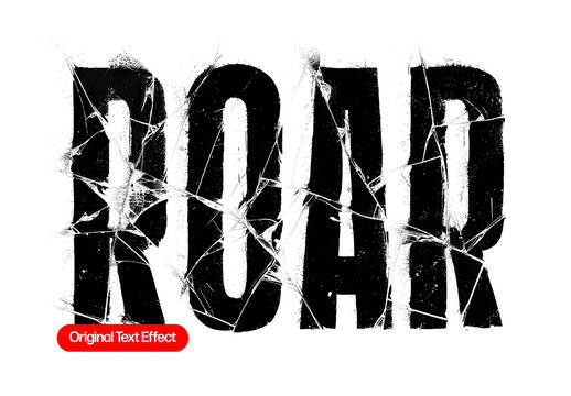 Crash Displacement Text Effect Mockup