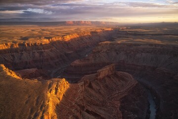 a landscape view of a canyon from the top of a rock
