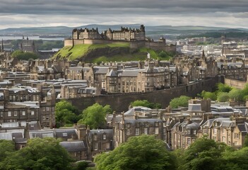 A panoramic view of Edinburgh