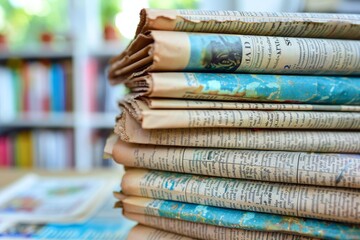 Newspapers old pile newspaper news media press paper broadsheet stack